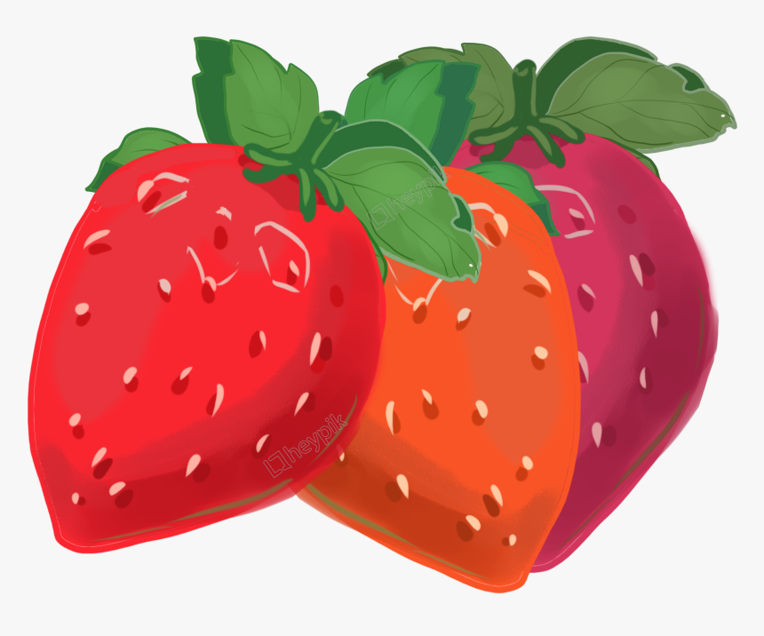 Strawberry Vector Red - Dibujos De Color Rojo, HD Png Download, Free Download