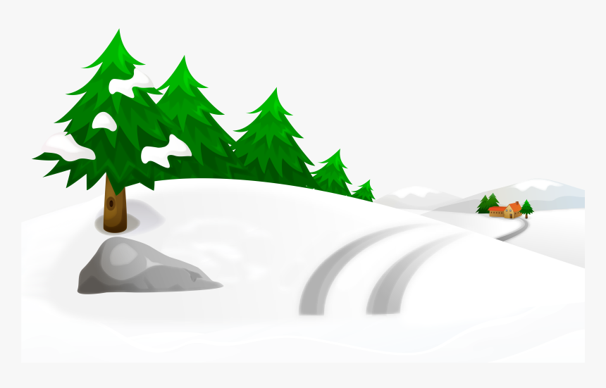 tree covered in snow clipart free