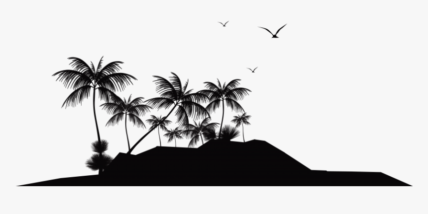 Tropical Island Png - Island Silhouette Png, Transparent Png, Free Download