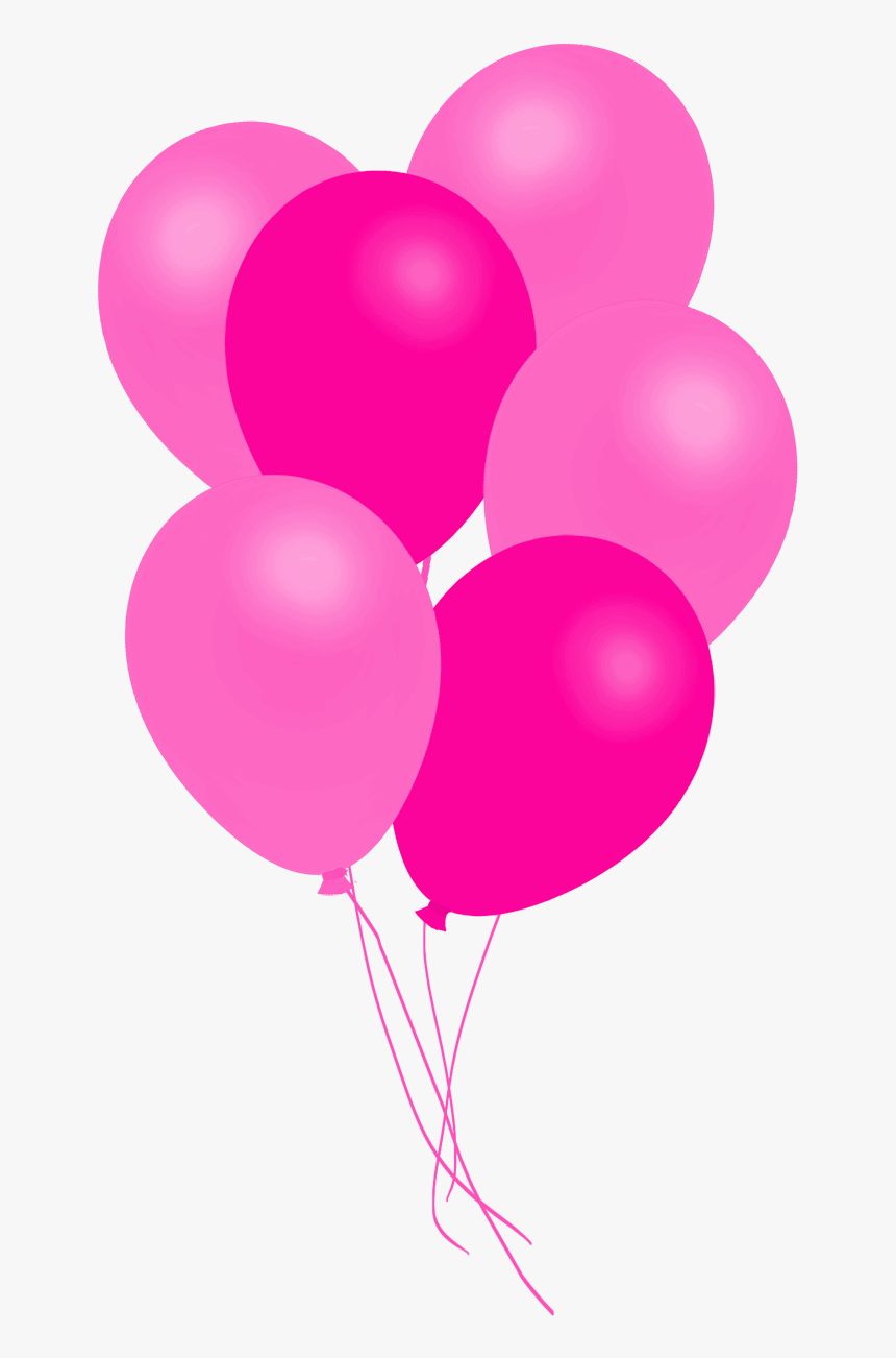 Pink Bunch Of Balloons - Balloon, HD Png Download, Free Download