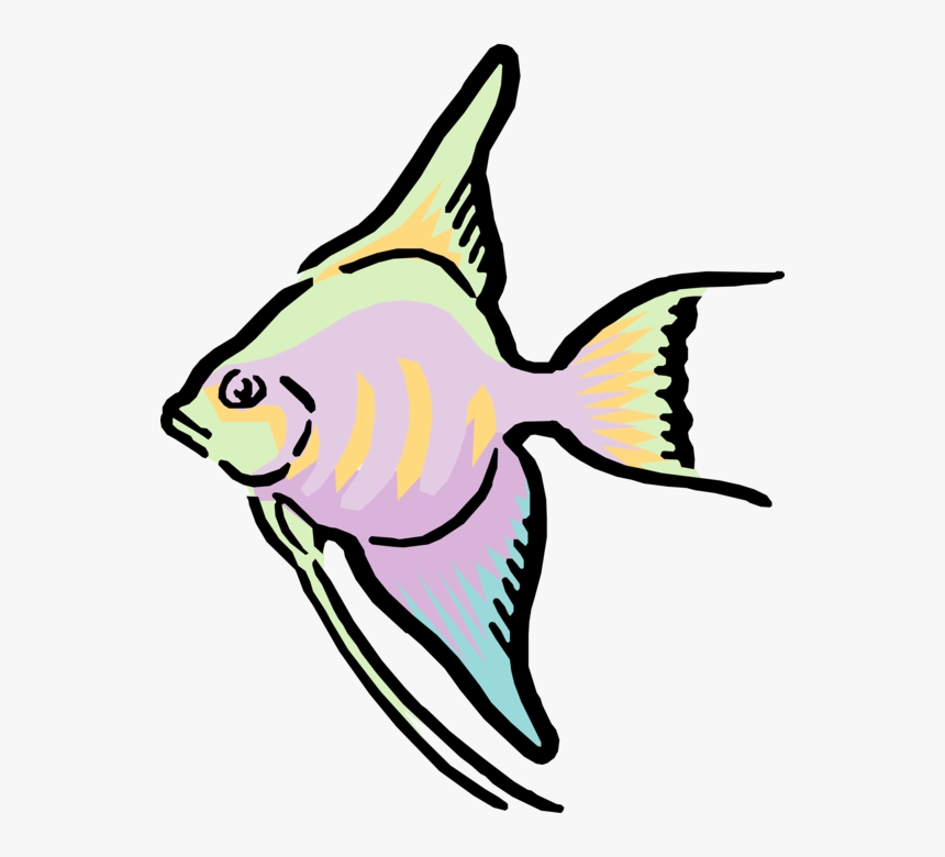 Vector Illustration Of Cartoon Colorful Tropical Fish - Transparent Background Fish Gif Png, Png Download, Free Download