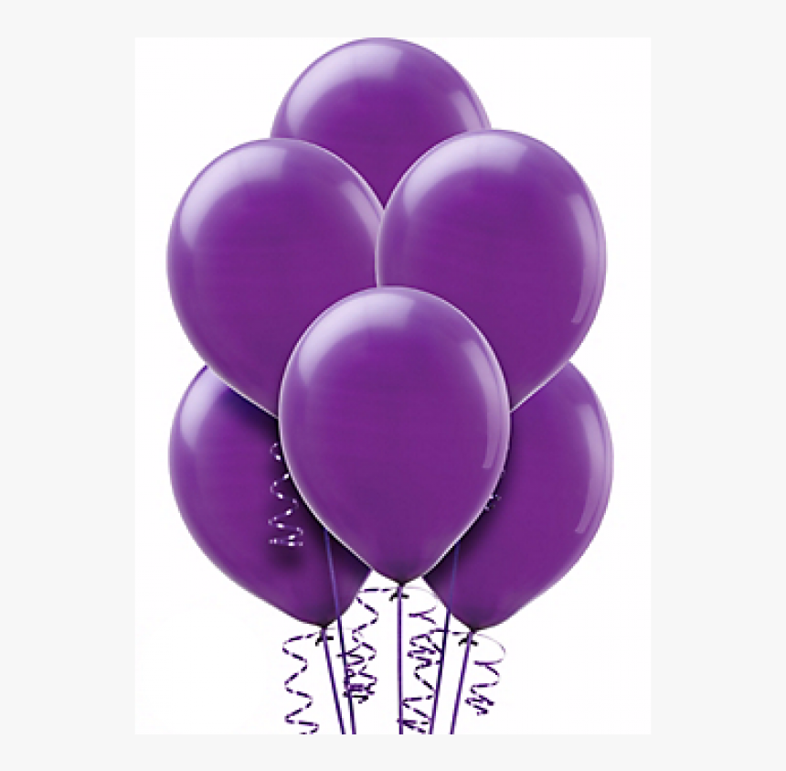 Purple Balloon Bouquet Helium Filled 5 Pcs - Transparent Background Purple Balloons Png, Png Download, Free Download