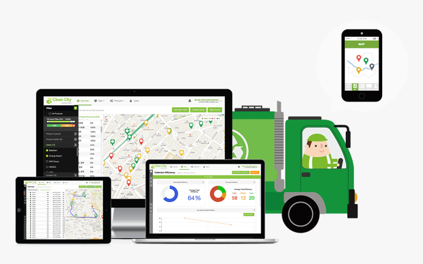 Waste Collection Fleet Management Software, HD Png Download, Free Download