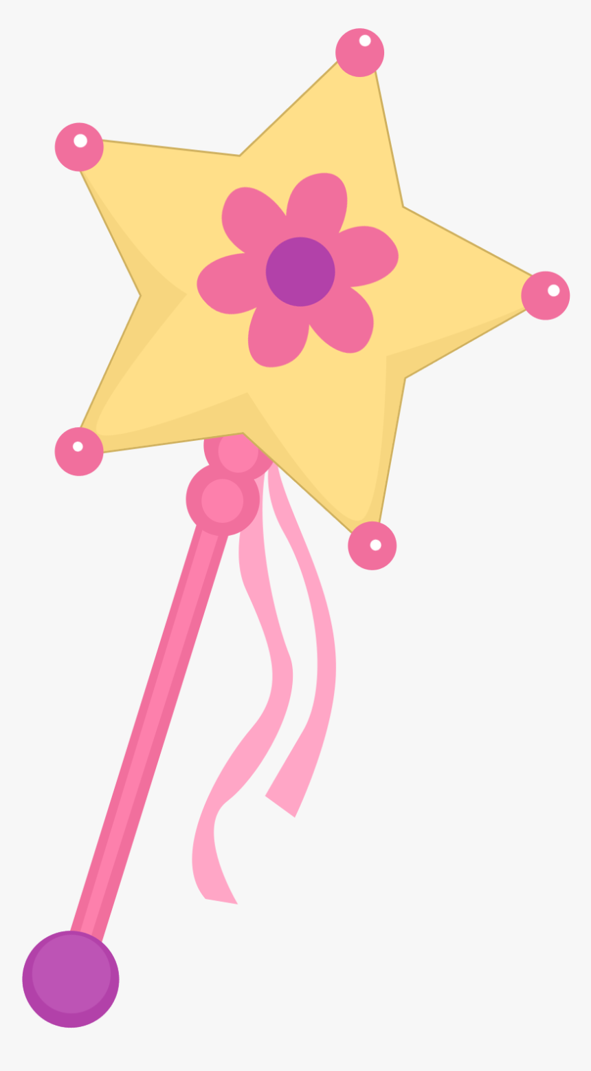 Imágenes Infantiles- Varita Mágica Con Flor - Varita Hada Png, Transparent Png, Free Download