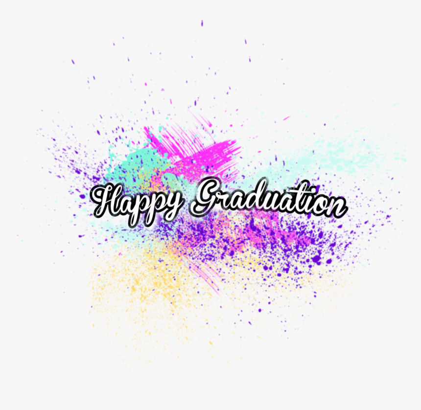 #graduation #happygraduation #splashcolor #wisuda #congratulation - Happy Graduation Text Png, Transparent Png, Free Download