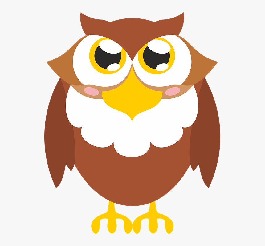 Brown, Bird, Owl, Vector - Vektor Burung Hantu, HD Png Download, Free Download