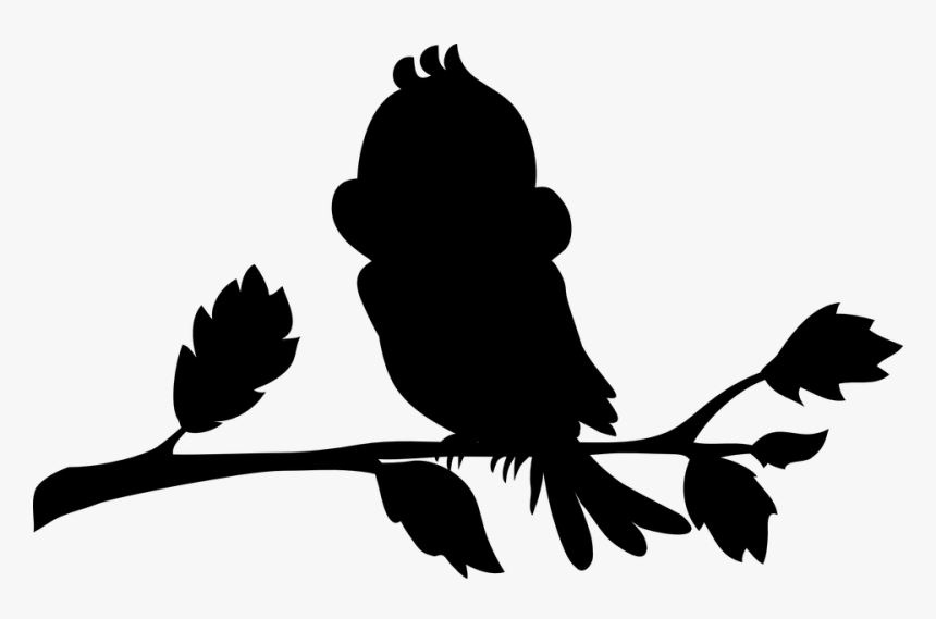 Bird Clip Art Cartoon Owl Vector Graphics - Bird Sitting On A Tree Clipart, HD Png Download, Free Download
