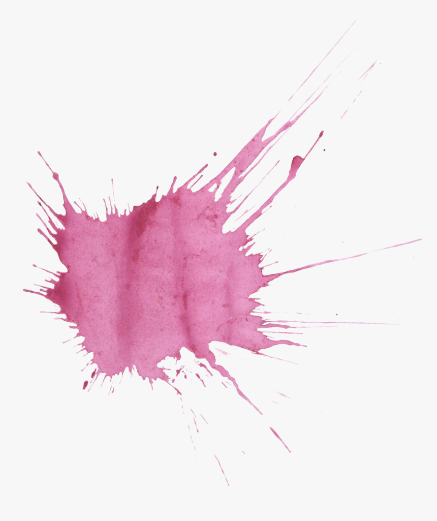 Pink Transparent Watercolor Splat, HD Png Download, Free Download