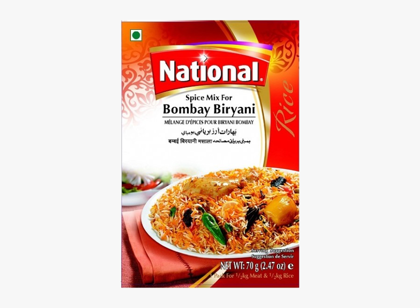 National Bombay Biryani Masala Spice Mix 70g - National Chicken Biryani Masala, HD Png Download, Free Download