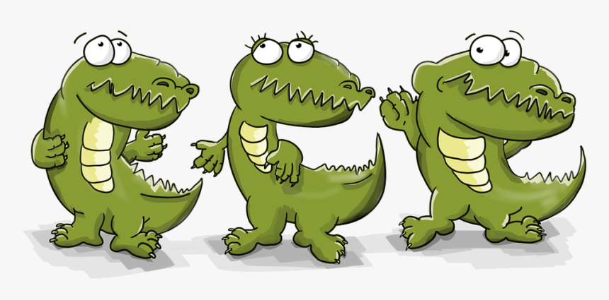 Crocodiles, Dancing, Cartoon, Cute, Three Crocodile - Three Alligators Cartoon, HD Png Download, Free Download
