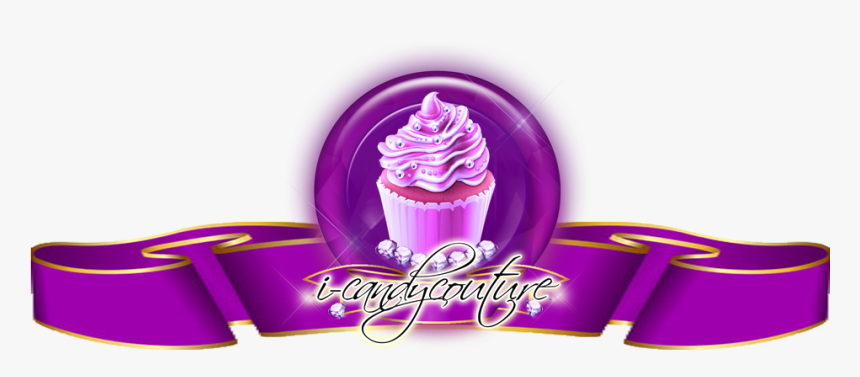 Purple Ribbon Banner - Cupcake Icon, HD Png Download, Free Download