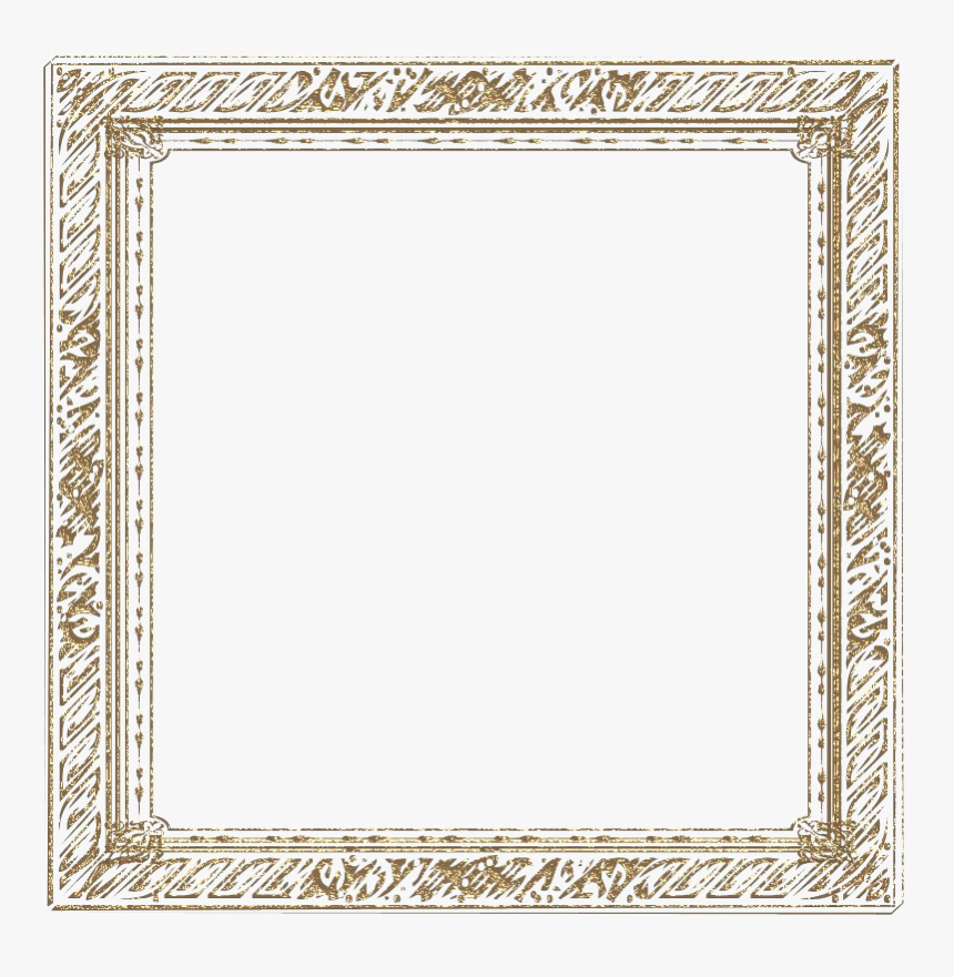 Golden Square Frame Transparent - Motif, HD Png Download, Free Download