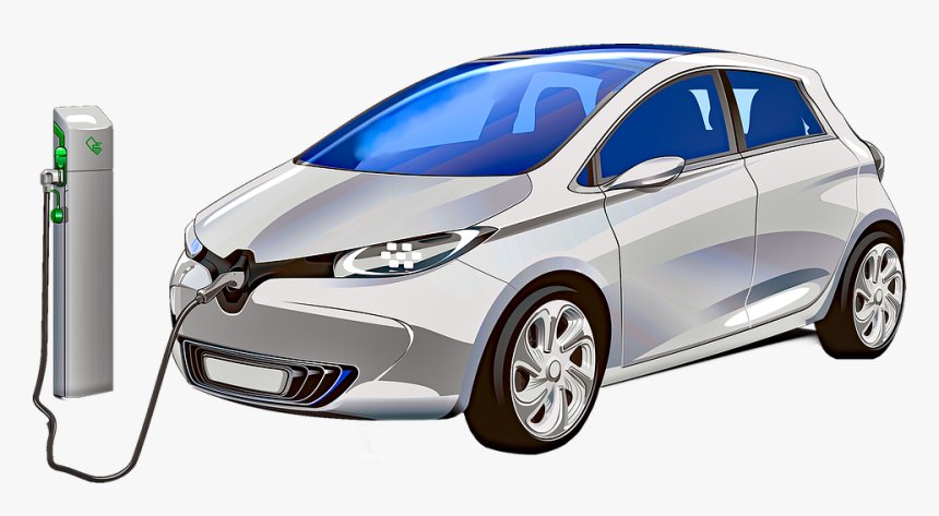 Electric Car Png - Electric Car Being Charged, Transparent Png, Free Download