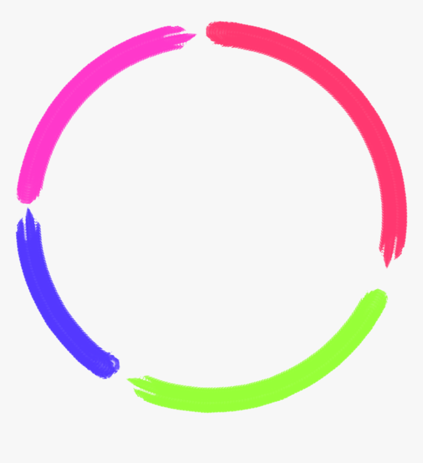 Neon Round Kpop Colorful Freetoedit Circle Frame Border - Circle, HD Png Download, Free Download