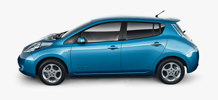 Blue Electric Car Leaf, HD Png Download, Free Download