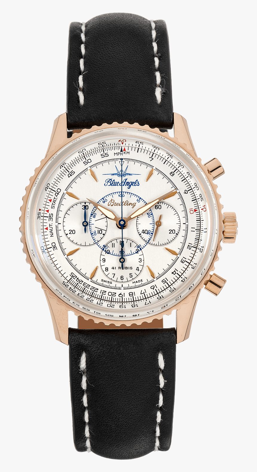 Navitimer Montbrillant Blue Angels Le Rose Gold Automatic - Breitling Blue Angels, HD Png Download, Free Download