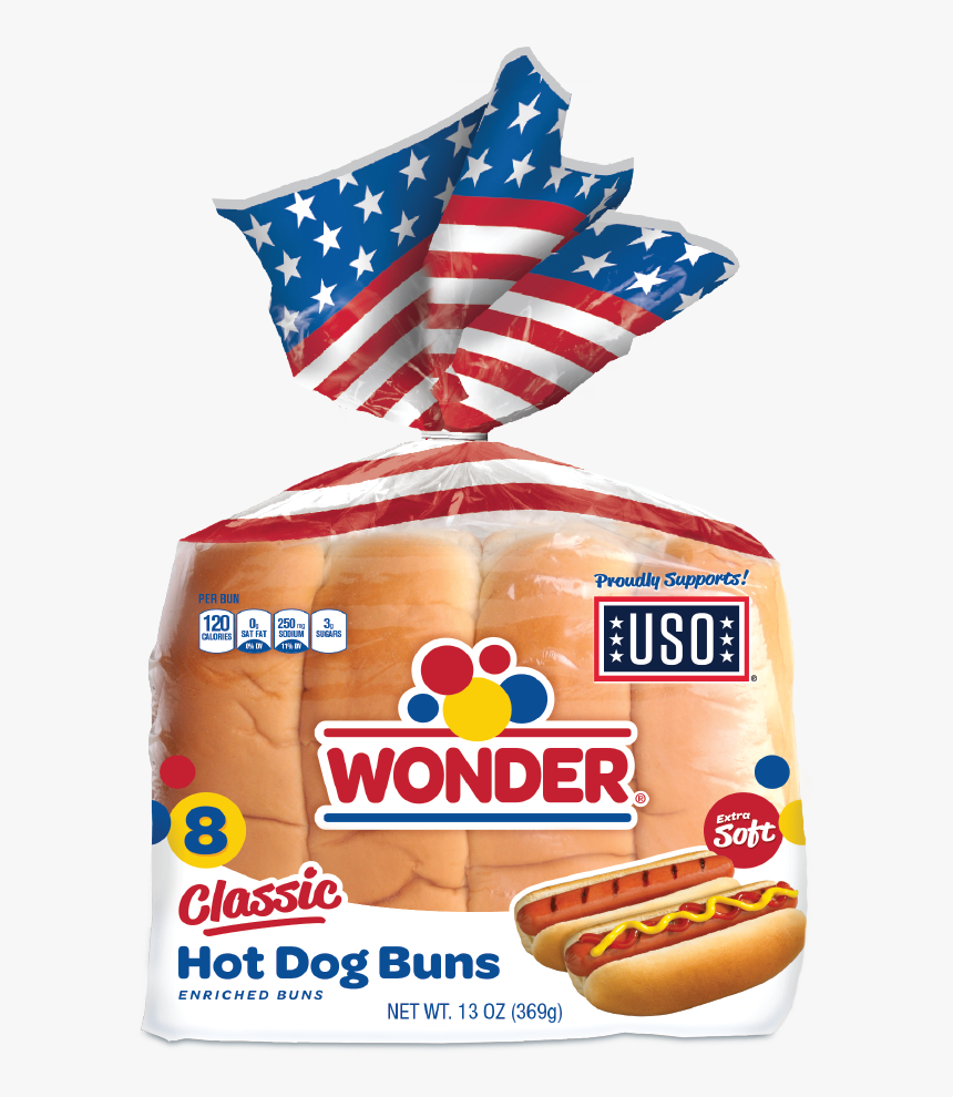 Hot Dog Buns - Wonder Bread Hot Dog Buns, HD Png Download, Free Download