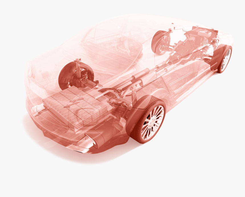 Hybrid Electric Vehicle Skeleton - Thermal Management In Electric Vehicles, HD Png Download, Free Download