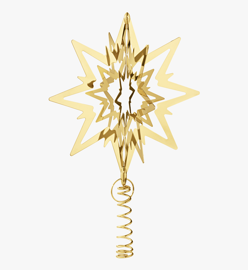 Star For The Christmas Tree, Medium, Gold Plated - Georg Jensen Toppstjerne Medium, HD Png Download, Free Download