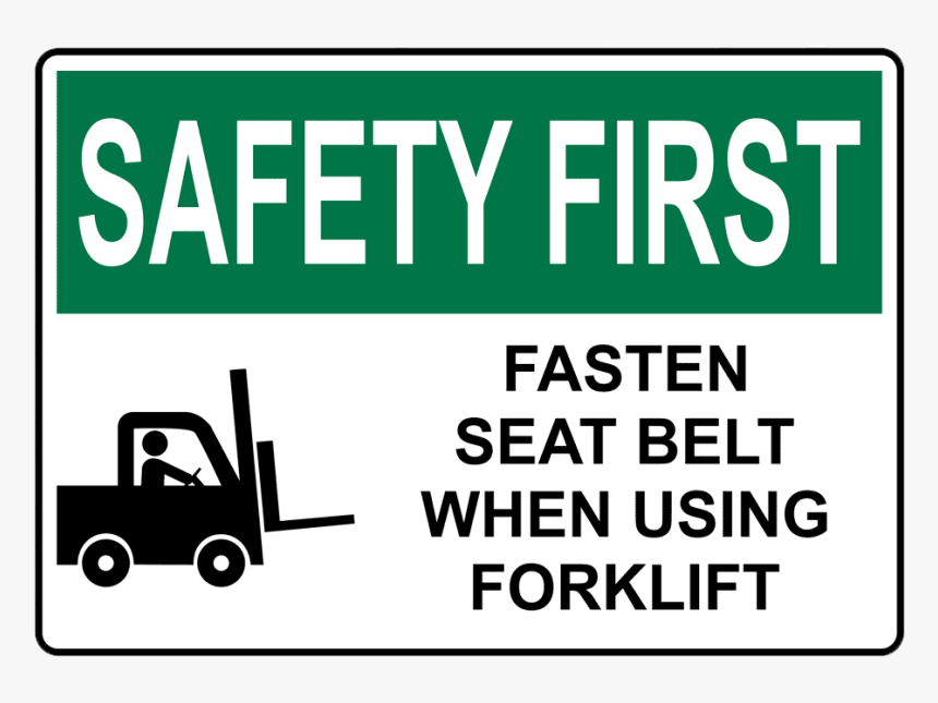 Forklift Seat Belt - Forklift Seat Belt Sign, HD Png Download, Free Download