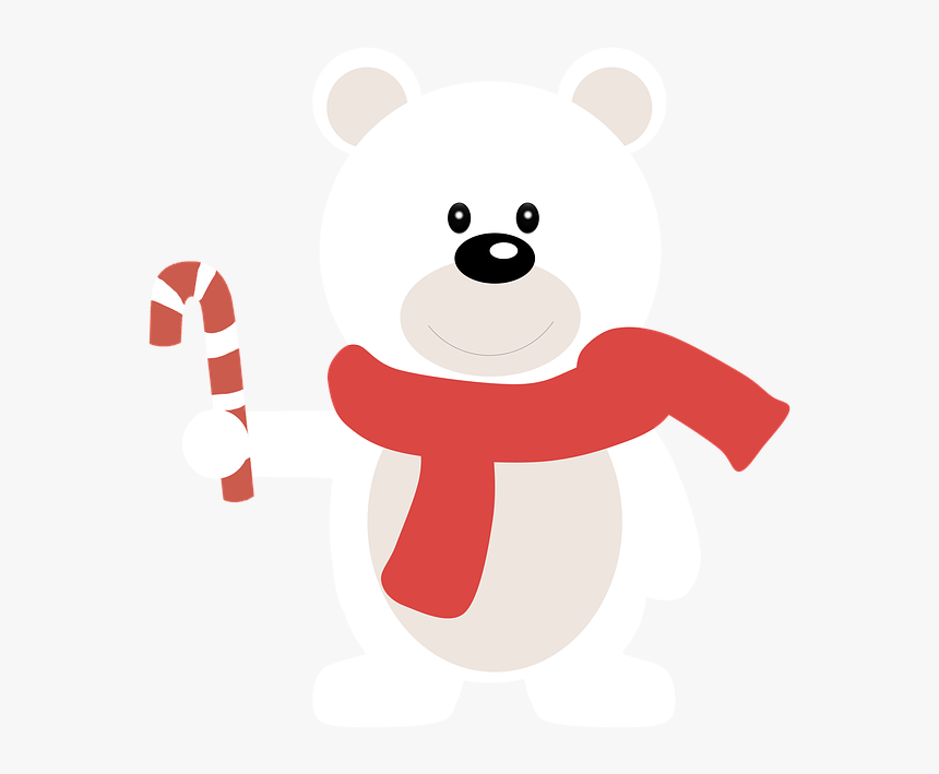 Christmas, Bear, White Bear, Alegre, Illustration - Clipart Ours Polaire Png, Transparent Png, Free Download