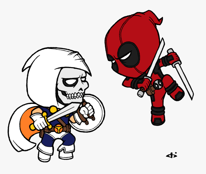 Cute Deadpool Easy Drawing, HD Png Download - kindpng