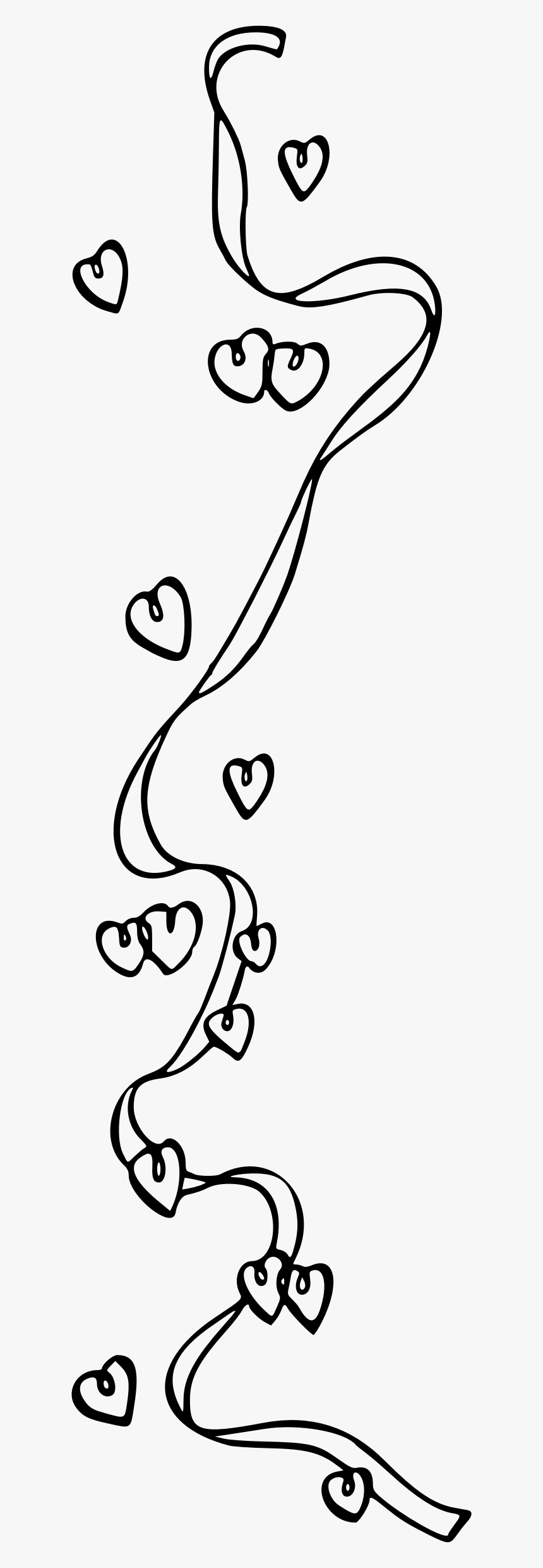 Ribbon And Hearts 2 Clip Arts - Line Art, HD Png Download, Free Download