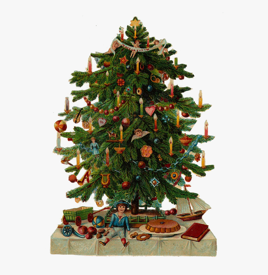 Zibi Vintage Scrap - Victorian Vintage Christmas Tree, HD Png Download, Free Download