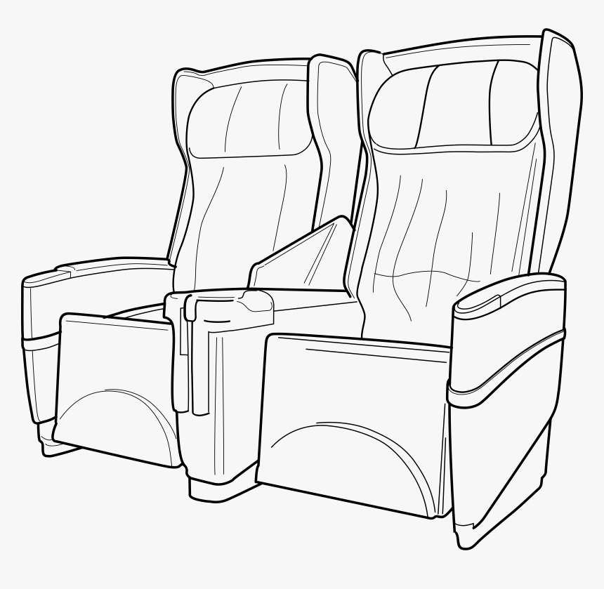 Aircraft Seating Clip Arts - Draw A Airplane Seat, HD Png Download, Free Download