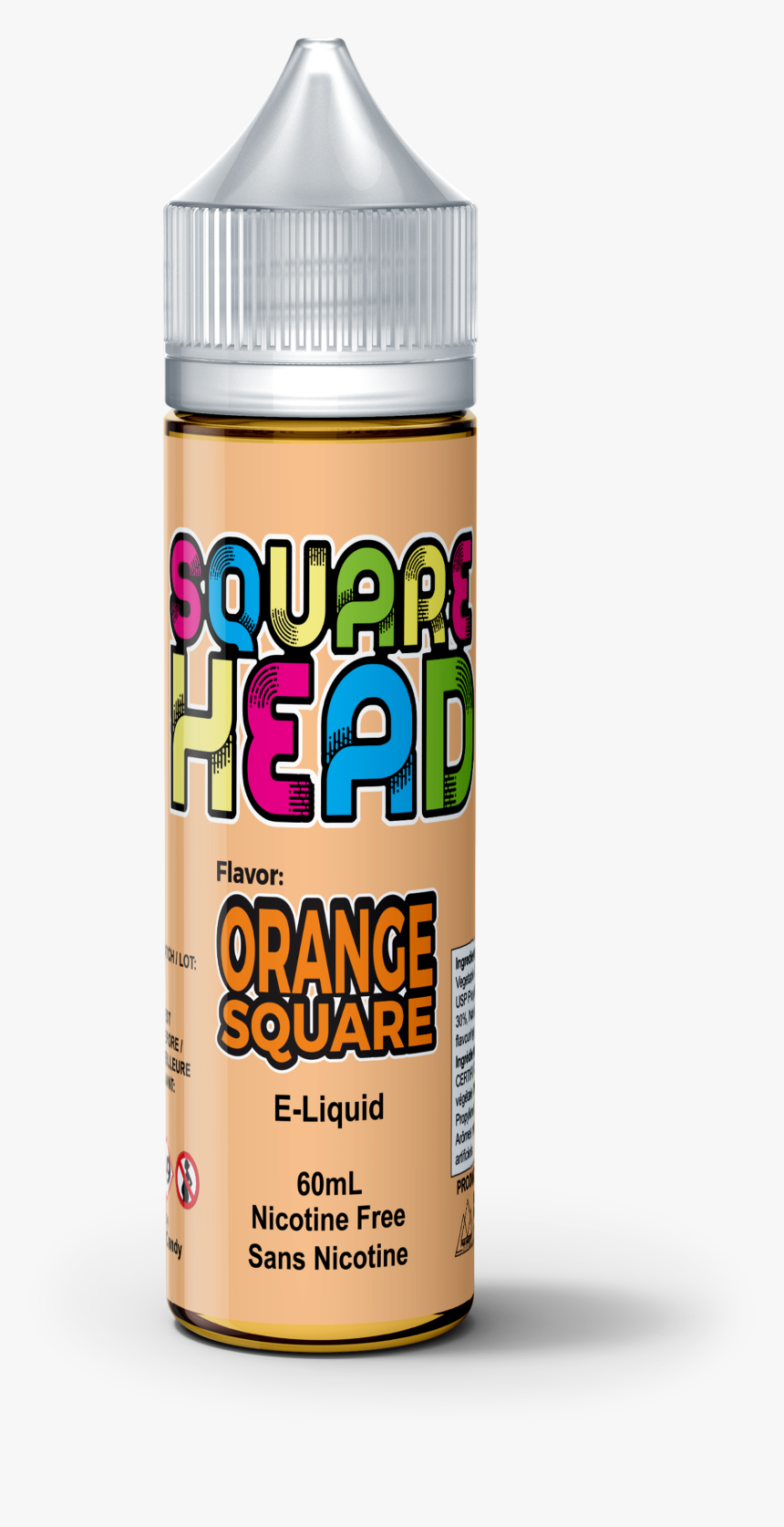 Square Head Orange Square 60ml - Baby Bottle, HD Png Download, Free Download