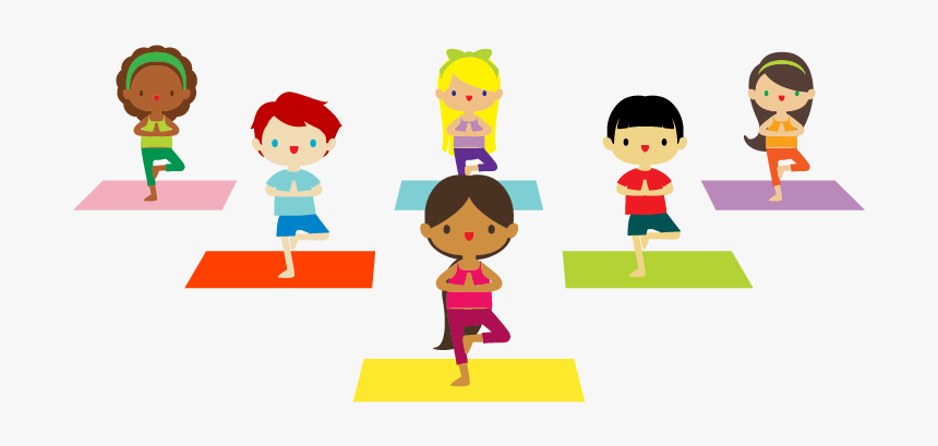 Cartoon Kids Yoga, HD Png Download, Free Download