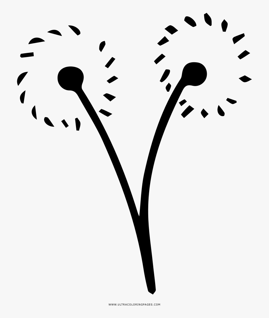 Dandelion Coloring Page, HD Png Download, Free Download