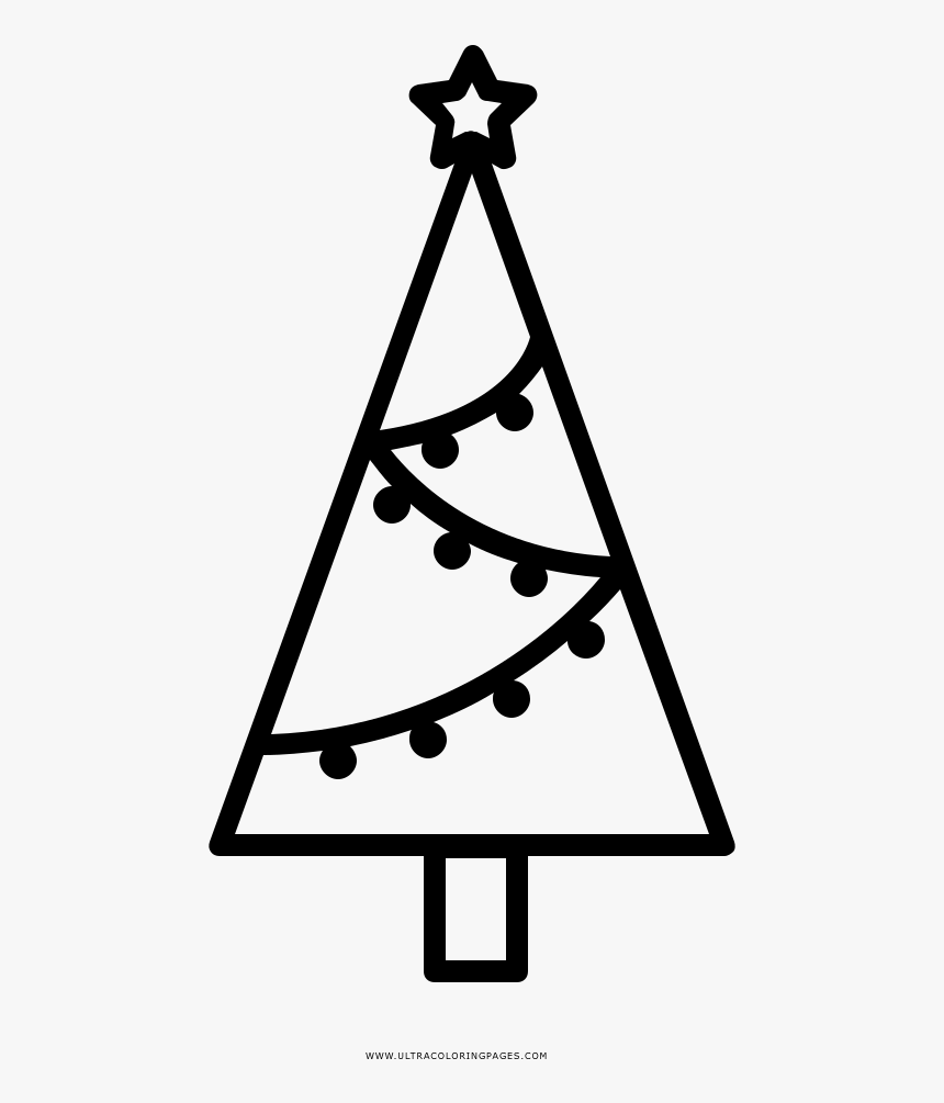 Árvore De Natal Coloring Page - Pino De Navidad Para Colorear, HD Png Download, Free Download