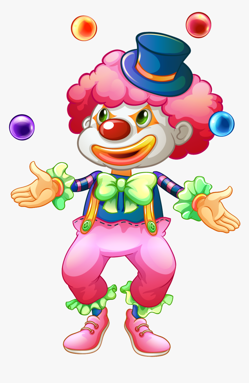 Juggling Circus Illustration Transprent Png Fictional - Clown Cartoon Png, Transparent Png, Free Download