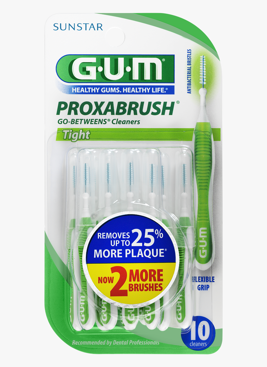 Gum® Go-betweens® Proxabrush® Cleaners, Tight, 10 Ct - Gum Proxy Brushes, HD Png Download, Free Download