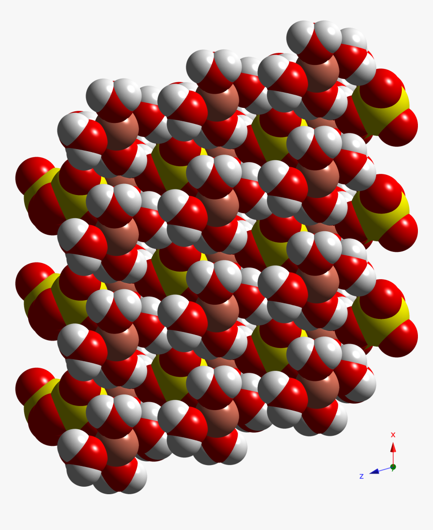 Copper Sulfate Pentahydrate B Axis Xtal 2007 Cm 3d Sulfate De Cuivre Hydrate Structure Hd Png Download Kindpng