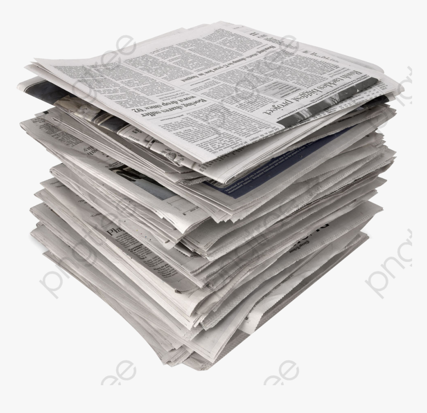 A Stack Of Newspaper Reading - Used Papers, HD Png Download, Free Download