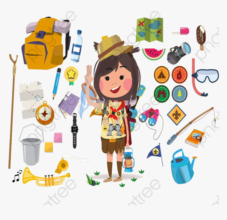 Purple Graphics Illustration Transparent - Boy Scout Objects, HD Png Download, Free Download