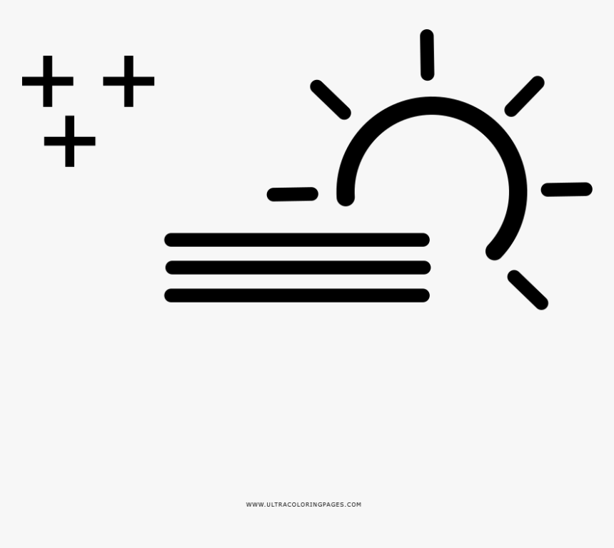 Dia Geada E Neblina Desenho Para Colorir - Sun Tattoo Drawing Simple, HD Png Download, Free Download