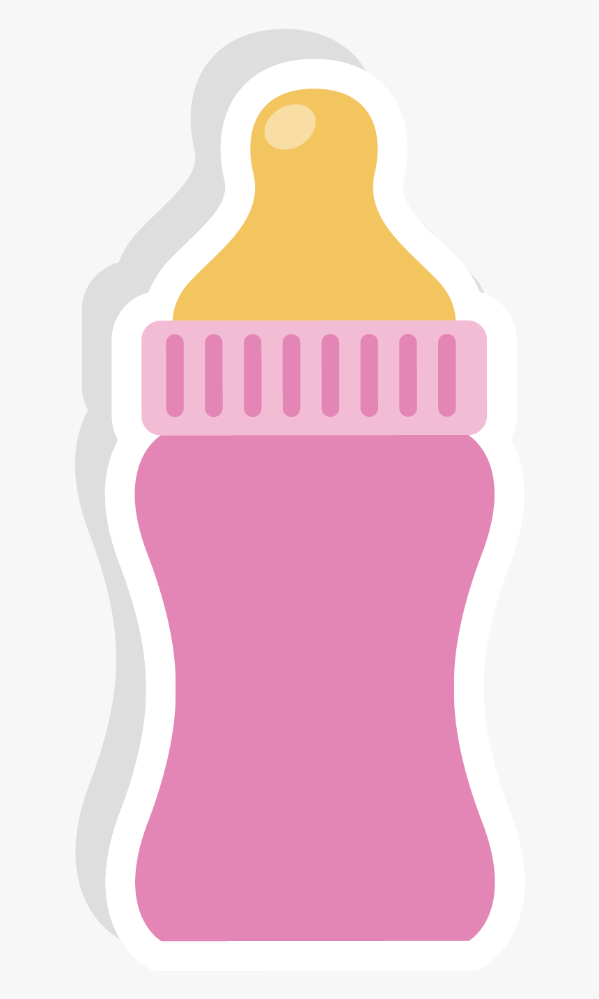 Download Cartoon Glass Bottle Infant - Cartoon Baby Bottle Vector, HD Png Download - kindpng