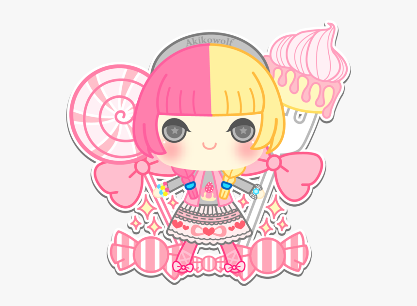 Graphic Freeuse Vector Candy Sweet - Sweet Candy Anime Girl, HD Png Download, Free Download
