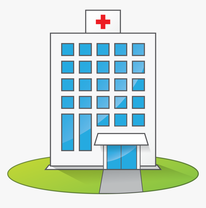 Hospital Cartoon Buildings - Hospital Clipart Transparent, HD Png Download, Free Download