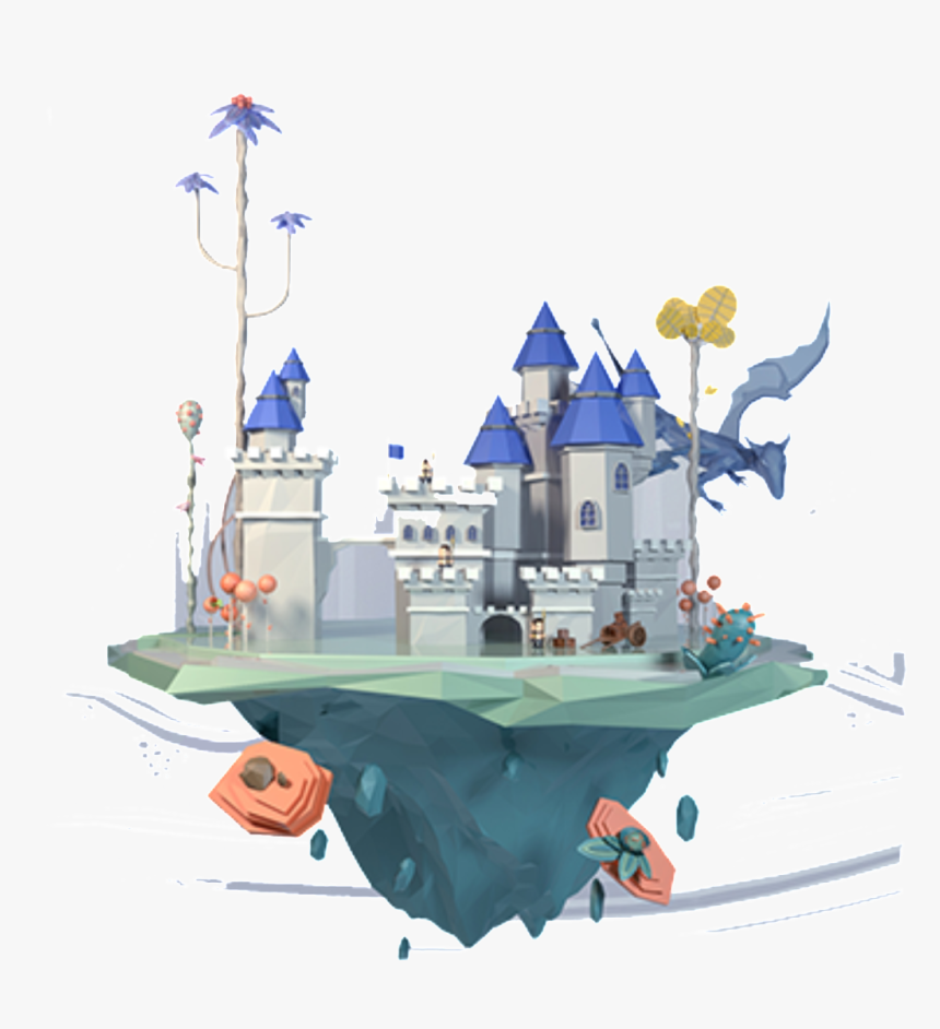 Cartoon Fairytale Castle Building Pattern Element - Scale Model, HD Png Download, Free Download