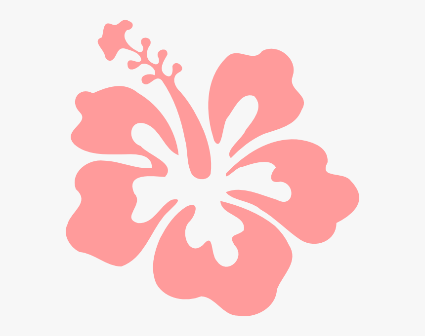 Hibiscus Clipart Coral - Transparent Background Hawaiian Flower Clipart, HD Png Download, Free Download