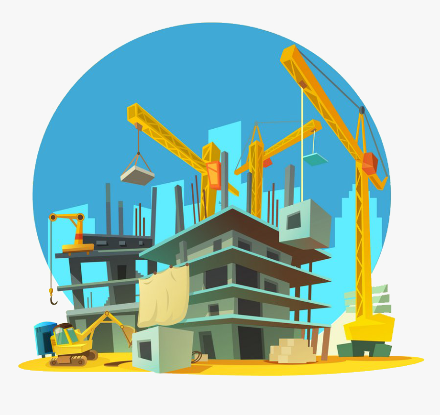 Engineer Clipart House Construction - Construction Building Png, Transparent Png, Free Download