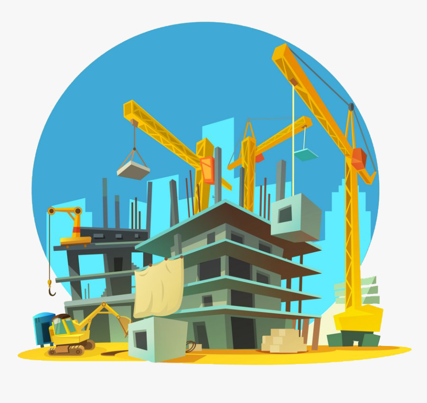 Engineer Clipart House Construction - Construction Building Png, Transparen...