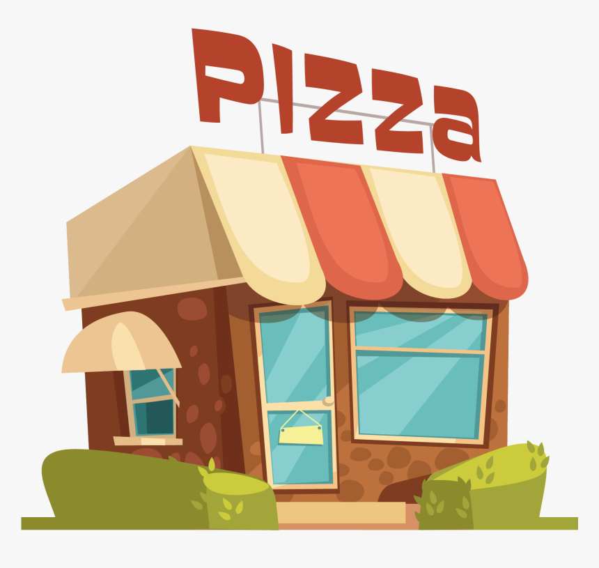 Shop Clipart Restaurant Building - Pizza Shop Clipart Transparent, HD Png Download, Free Download