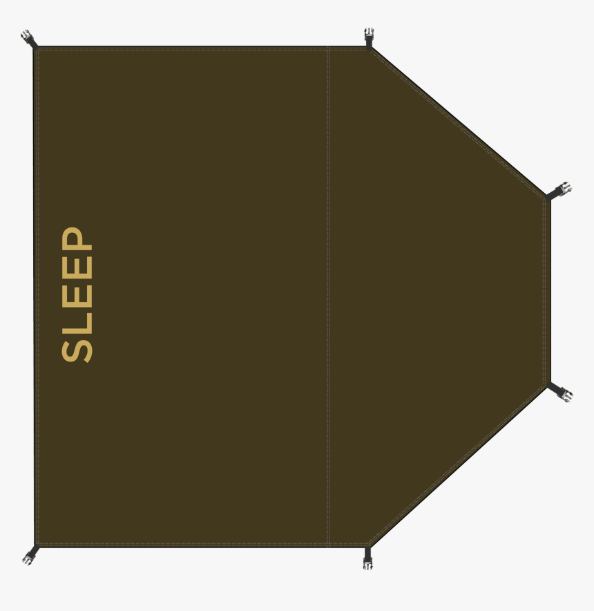 Sleeping Bay Groundsheet Layout - Umbrella, HD Png Download, Free Download