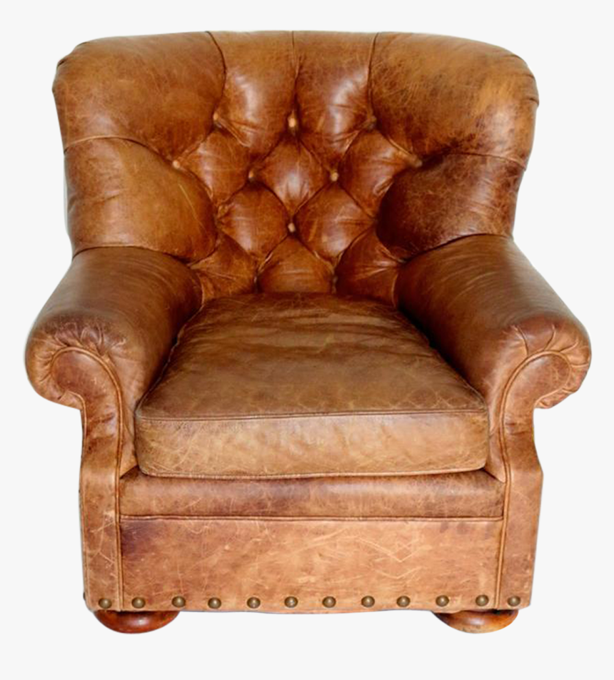 Leather Club Chair Tufted, HD Png Download, Free Download