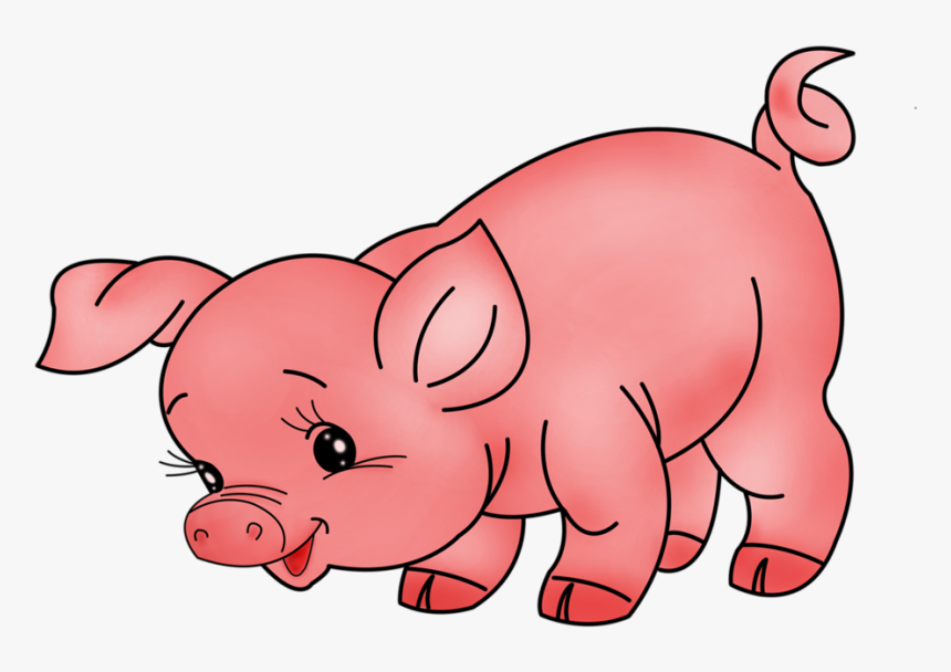 Piggy Clipart Barnyard Animals - Pig Farm Animals Clipart, HD Png Download, Free Download